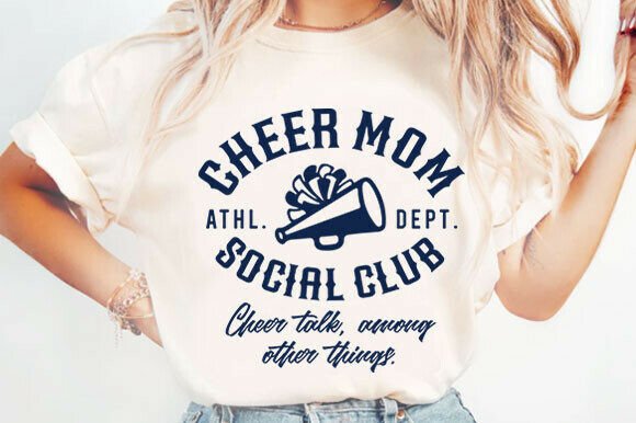 Cheer Mom Social Club Png: Graphics for T-Shirt Designs
