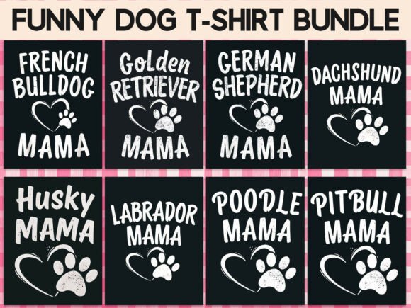 Dog Mom Bundle: Graphics for T-Shirt Designs