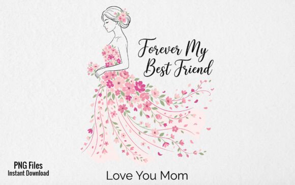 Forever Best Friend Mom: Graphics for T-Shirt Designs