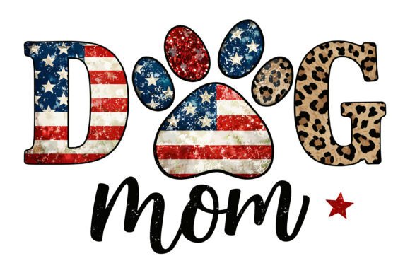 Review: Dog Mom USA Flag Leopard Paw Patriotic Design